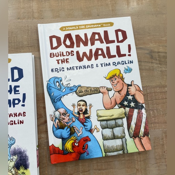 2 Donald The Caveman Book drain the swamp Builds the wall trump kids books - Picture 3 of 13